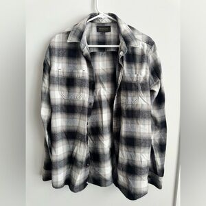 Brother Gray and Black Plaid Button Shirt